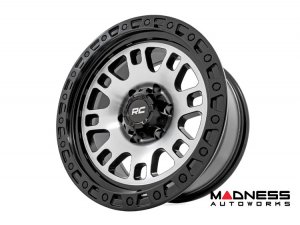 Custom Wheel 82 Series Wheel - One-Piece - Semi Gloss Black w/ Machined Face | 18x9 | 6x5.5 | -12mm - Rough Country Custom Wheel 82 Series Wheel - One-Piece - Semi Gloss Black w/ Machined Face | 18x9 | 6x5.5 | -12mm - Rough Country